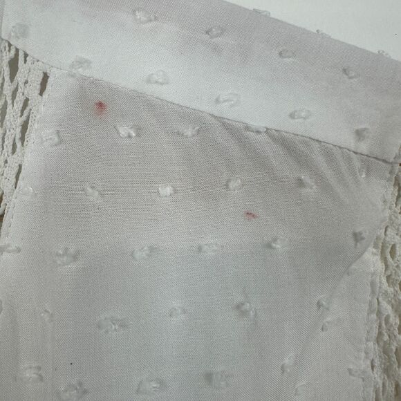 Free People Everyday Every Girl Top Large White Boho Gypsy Long Sleeve Flaw - Picture 4 of 11